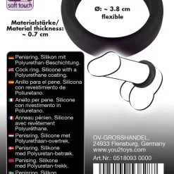Silikonen Cock Ring Ø 38 Mm Van Black Velvets -C&B Toys Verkoopwinkel 05180930000 verp b 1