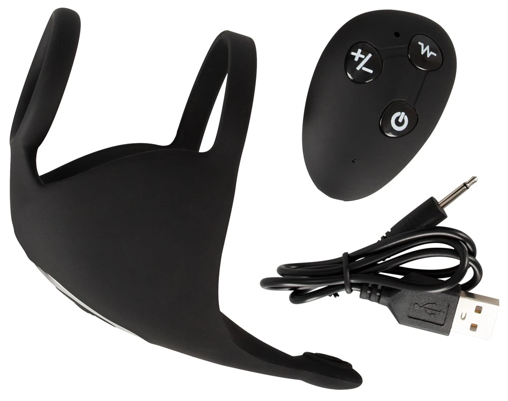 Rebel Men's Gear Cock Ring With RC Ball Massager By Rebel 6 Rebel Men's Gear Cock Ring With RC Ball Massager By Rebel - Afbeelding 4