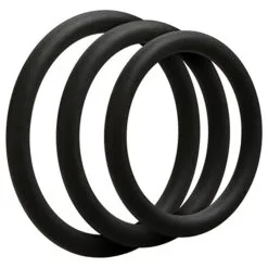 Kink Vac-U-Lock By Doc Johnson Bij Mince.NL Thin Cockring 3 Set - Black By Doc Johnson