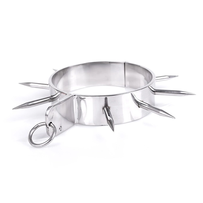 RVS Spiked Collar Van Kiotos Steel 3 RVS Spiked Collar Van Kiotos Steel