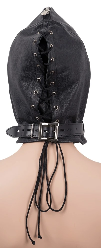 Zado Leather Fashion Dubbel Leder Zwart & Rood Bondagemasker met Rits Voor De Ultieme Leer Fetisj Ervaring. 5 Zado Leather Fashion Dubbel Leder Zwart & Rood Bondagemasker met Rits Voor De Ultieme Leer Fetisj Ervaring. - Afbeelding 3