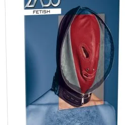 Zado Leather Fashion Dubbel Leder Zwart & Rood Bondagemasker met Rits Voor De Ultieme Leer Fetisj Ervaring. 19 Zado Leather Fashion Dubbel Leder Zwart & Rood Bondagemasker met Rits Voor De Ultieme Leer Fetisj Ervaring. -C&B Toys Verkoopwinkel 20202113001 verp