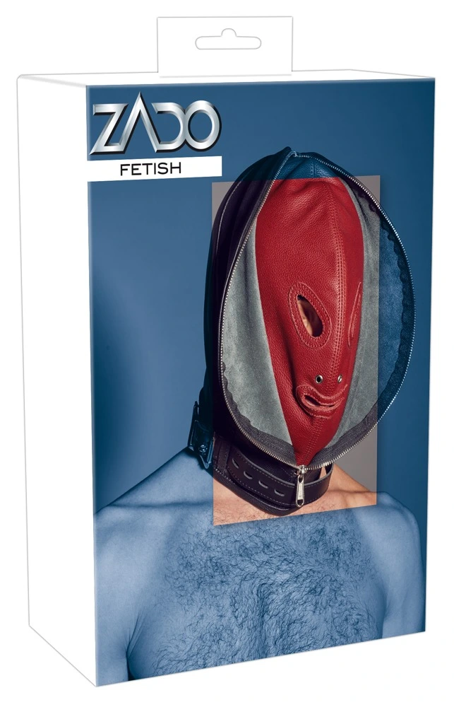 Zado Leather Fashion Dubbel Leder Zwart & Rood Bondagemasker met Rits Voor De Ultieme Leer Fetisj Ervaring. 11 Zado Leather Fashion Dubbel Leder Zwart & Rood Bondagemasker met Rits Voor De Ultieme Leer Fetisj Ervaring. - Afbeelding 9