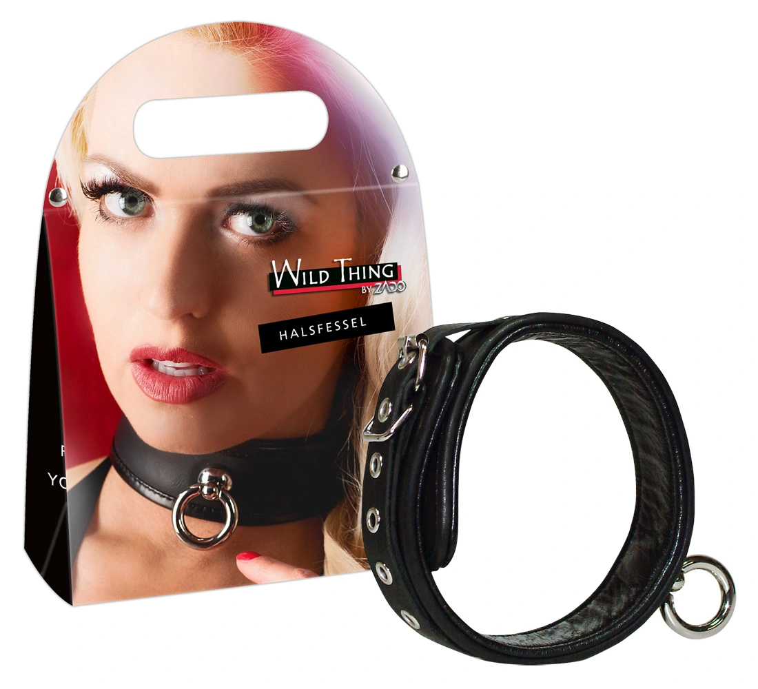 Zado Leather Fashion Wild Thing Lederen Bondage Collar Met O-Ring Van Zado 4 Zado Leather Fashion Wild Thing Lederen Bondage Collar Met O-Ring Van Zado - Afbeelding 2