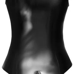 Late-X Fetish Wear Beautiful Black Simple Latex Body With 2-way Zip From The Square Neckline To Above The Bottom -C&B Toys Verkoopwinkel 29013401021 hollow rs 3