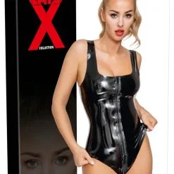 Late-X Fetish Wear Beautiful Black Simple Latex Body With 2-way Zip From The Square Neckline To Above The Bottom -C&B Toys Verkoopwinkel 29013401021 verp 1