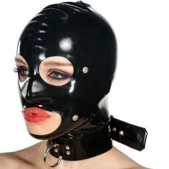 Latex By Anita Berg Kinky Latex Mask With Dildo-gag By Anita Berg