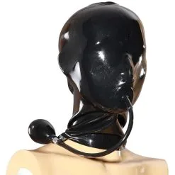 LEDAPOL Latex Masker Met Ritssluiting En Oppompbare Mondknevel