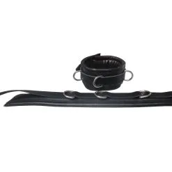 Saxos BDSM Toys Leather Collar Black Professional By SaXos