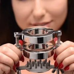 Master Series Stainless Steel Spiked CBT Double Ball Stretcher And Crusher -C&B Toys Verkoopwinkel af526 ball crusher 2 1