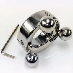 Roestvrij Stalen 3-Bullet Torture Ballstretcher Van MAE-Toys