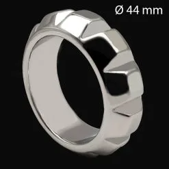Kiotos Steel Roestvrijstalen Diamond Cockring 44 Mm