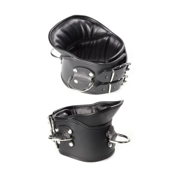 PM Body Leather Gevoerd Lederen Hals Corset Van P.M. Body Leather 3 PM Body Leather Gevoerd Lederen Hals Corset Van P.M. Body Leather