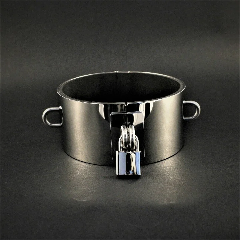 Lust Und Liebe Hooggepolijste 2 Mm Edelstalen Halsband Brede Uitvoering Met D-ringen Van Lust & Liebe 3 Lust Und Liebe Hooggepolijste 2 Mm Edelstalen Halsband Brede Uitvoering Met D-ringen Van Lust & Liebe