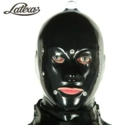 Latex Heren Systeem Masker met Rits En D-ring Van Latexa 7 Latex Heren Systeem Masker met Rits En D-ring Van Latexa -C&B Toys Verkoopwinkel la 3325 latexa system mask for men with zipper and d ring 16735 1