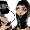MAE-Toys Half Open Latex Masker Met Opblaasbare Gag -C&B Toys Verkoopwinkel latex inflatable mask 2