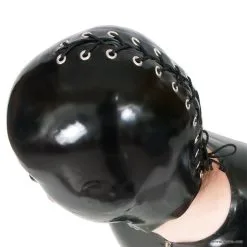 Latex Anatomisch Systeem Masker Met Vetersluiting Van Latexa -C&B Toys Verkoopwinkel latexa 3241 vetersluiting 1