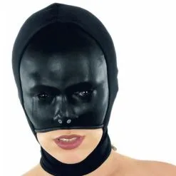 Zwart Lederen Masker Van Ledapol 5154