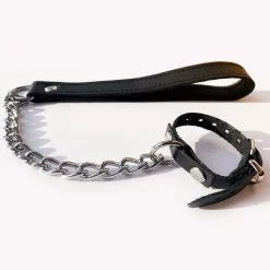 Saxos BDSM Toys Willy Leash - Echt Lederen Penisriem Aan Stalen Ketting -C&B Toys Verkoopwinkel leather willy leash 1