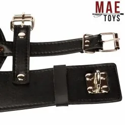 MAE-Toys Imitatielederen Bondage Slavenmasker Met Rits -C&B Toys Verkoopwinkel mae sm 005 mae toys leatherlook bondage slave mask with zipper 27500