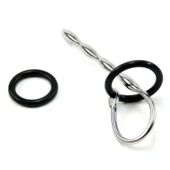 MAE-Toys Stainless Steel Urethral Stretching Penis Plug With Black Silicone Head Ring 5 MAE-Toys Stainless Steel Urethral Stretching Penis Plug With Black Silicone Head Ring -C&B Toys Verkoopwinkel mae sm 028 02
