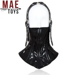 MAE-Toys Bondage Slave Boned PVC Posture Lak Collar Van MAE-Waer
