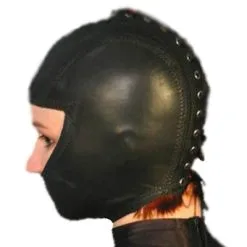 MAE-Toys Zwart Half-open Immitatieleder Masker -C&B Toys Verkoopwinkel mask lacing 2