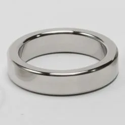 Rechthoekige Cockring Smal Model 14mm Breed Door Masters In Steel