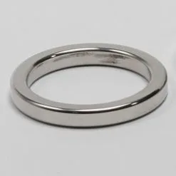 Rechthoekige Cockring Smal Model 8mm Breed Door Masters In Steel MiS-CR8