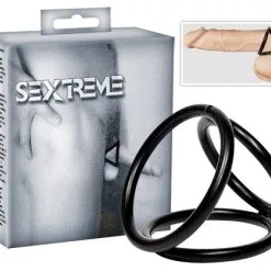 Black Triple Cock And Ball Ring Van Sextreme -C&B Toys Verkoopwinkel or 05024050000 black triple cockring 8629
