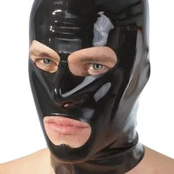 Late-X Fetish Wear Zwart Latex Masker Van LATE-X 7 Late-X Fetish Wear Zwart Latex Masker Van LATE-X -C&B Toys Verkoopwinkel or 29200501001 latex mask in black by late x 26910 1