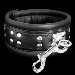 Saxos BDSM Toys Luxe Halsband Met Draaibare RVS Ring Van Saxos