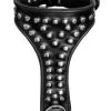 Saxos BDSM Toys Volleder Slave Collar Met O Ring En Studs By Saxos