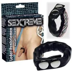 Saxos BDSM Toys Lederen Cockstrap Van Sextreme -C&B Toys Verkoopwinkel os 0232 0233 0234 leather cockstrap 19873