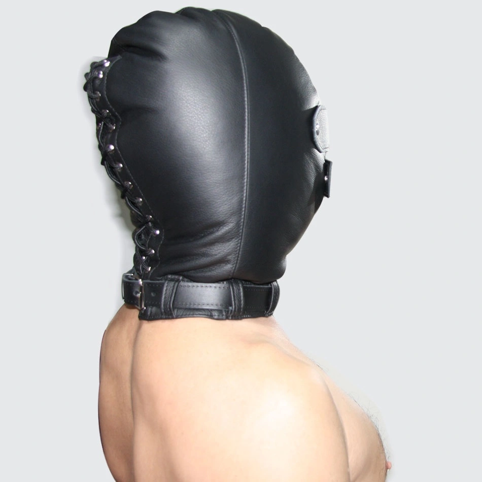 Saxos BDSM Toys Zwart Leder Isolatie Masker Voor De Echte Leer-bondage Liefhebber Van Saxos 4 Saxos BDSM Toys Zwart Leder Isolatie Masker Voor De Echte Leer-bondage Liefhebber Van Saxos - Afbeelding 2