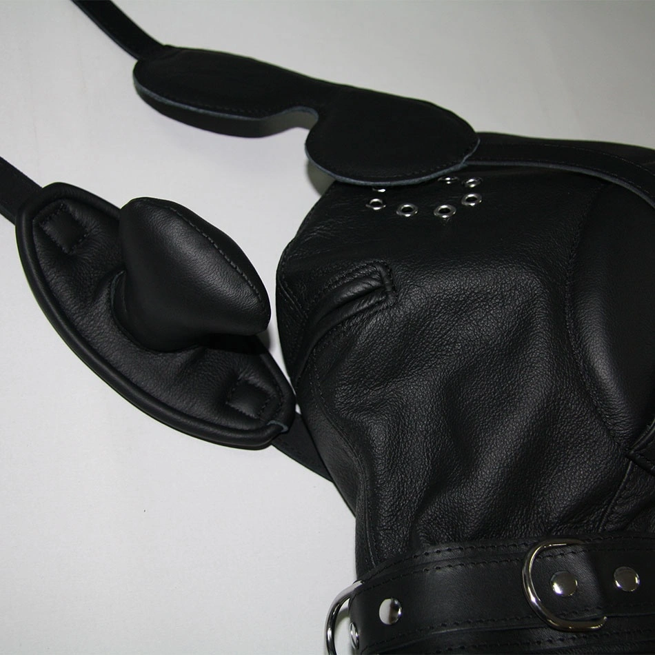 Saxos BDSM Toys Zwart Leder Sensory Deprivation Masker Van Saxos 9 Saxos BDSM Toys Zwart Leder Sensory Deprivation Masker Van Saxos - Afbeelding 7