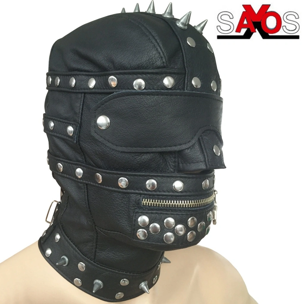 Saxos BDSM Toys Zwart Lederen Gladiator Masker Van Saxos 3 Saxos BDSM Toys Zwart Lederen Gladiator Masker Van Saxos