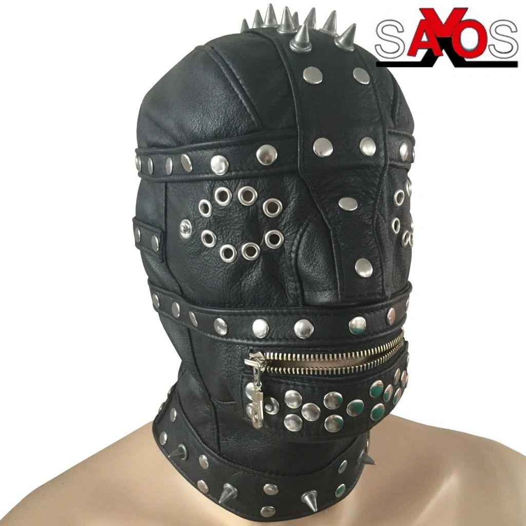 Saxos BDSM Toys Zwart Lederen Gladiator Masker Van Saxos 4 Saxos BDSM Toys Zwart Lederen Gladiator Masker Van Saxos - Afbeelding 2