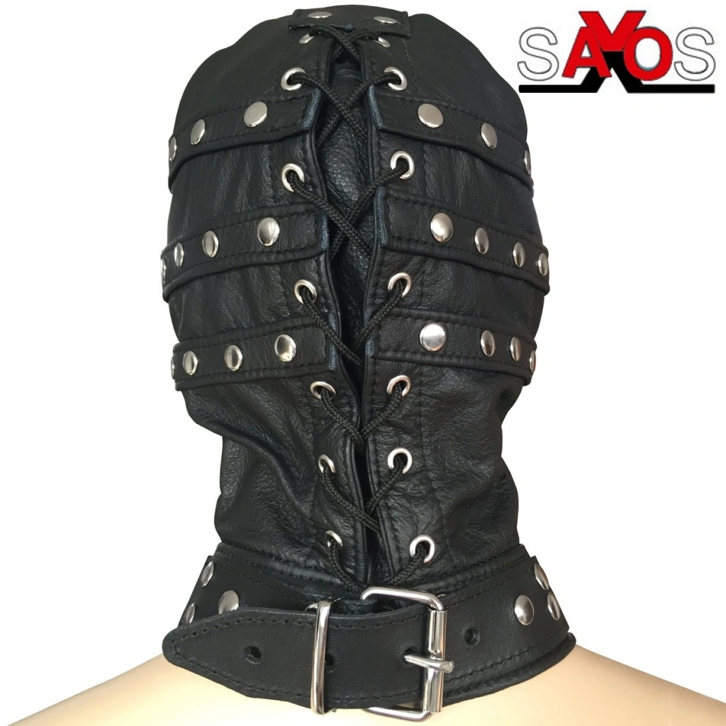 Saxos BDSM Toys Zwart Lederen Gladiator Masker Van Saxos 5 Saxos BDSM Toys Zwart Lederen Gladiator Masker Van Saxos - Afbeelding 3