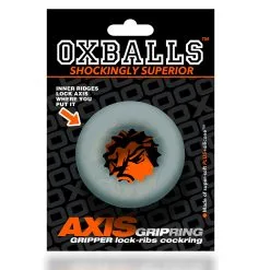 Oxballs - AXIS Rib Griphold Cockring Black Ice -C&B Toys Verkoopwinkel oxballs axis rib clear 2 1