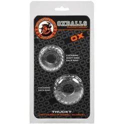 Oxballs TRUCKT 2-pack Cockring - Transparant -C&B Toys Verkoopwinkel oxballs truckt cockring