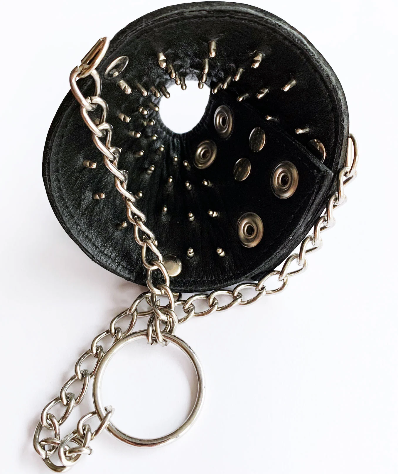 Afsluitbare Lederen Spiked Parachute Balzakstretcher Van Black Label 5 Afsluitbare Lederen Spiked Parachute Balzakstretcher Van Black Label - Afbeelding 3