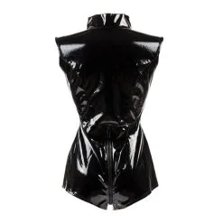 MAE-Wear Black PVC Sleeveless Body With Full-length Zipper Through The Crotch -C&B Toys Verkoopwinkel pvc body zipper 2