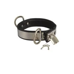 Halsband Van Leder / Metaal En Hangslot Van Rimba 7524 7 Halsband Van Leder / Metaal En Hangslot Van Rimba 7524 -C&B Toys Verkoopwinkel ri 7522 leather collar with metal and padlock 25207 1