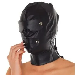Lederen Masker Van Rimba #7577 -C&B Toys Verkoopwinkel ri 7577 leather full face head mask 23557