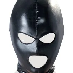 Zwart Wetlook Masker Van Bad Kitty -C&B Toys Verkoopwinkel spandex mask 24919311001 a