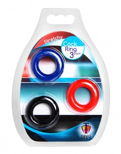 Trinity Vibes Mannen, Houd Je Pik Gaan Langer En Harder Met Deze 3-pack Van Rekbare Cockringen! 4 Trinity Vibes Mannen, Houd Je Pik Gaan Langer En Harder Met Deze 3-pack Van Rekbare Cockringen! - Afbeelding 2