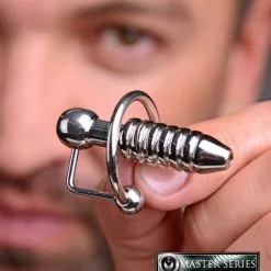 Master Series XL Ribbed Urethral Sound With Hollow Core By Mastersteel -C&B Toys Verkoopwinkel xr ae467 xl ribbed urethral sound with hollow core 18303